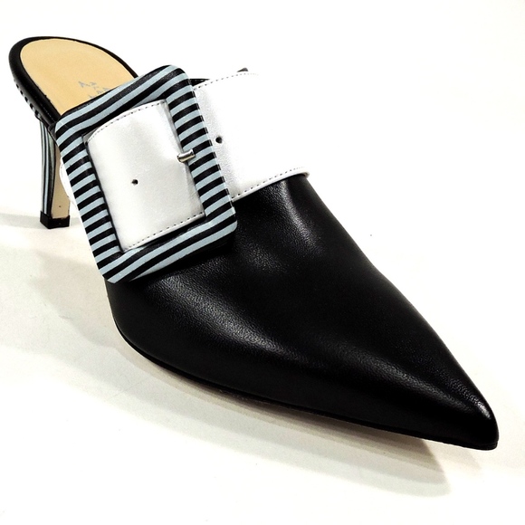 ALESSANDRO DI MARIA LEATHER SUMMER MULES - Picture 2 of 8
